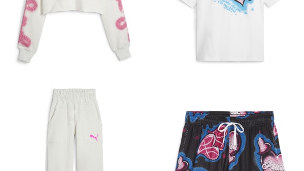 Two tops and two bottoms from Breanna Stewart's PUMA collection.